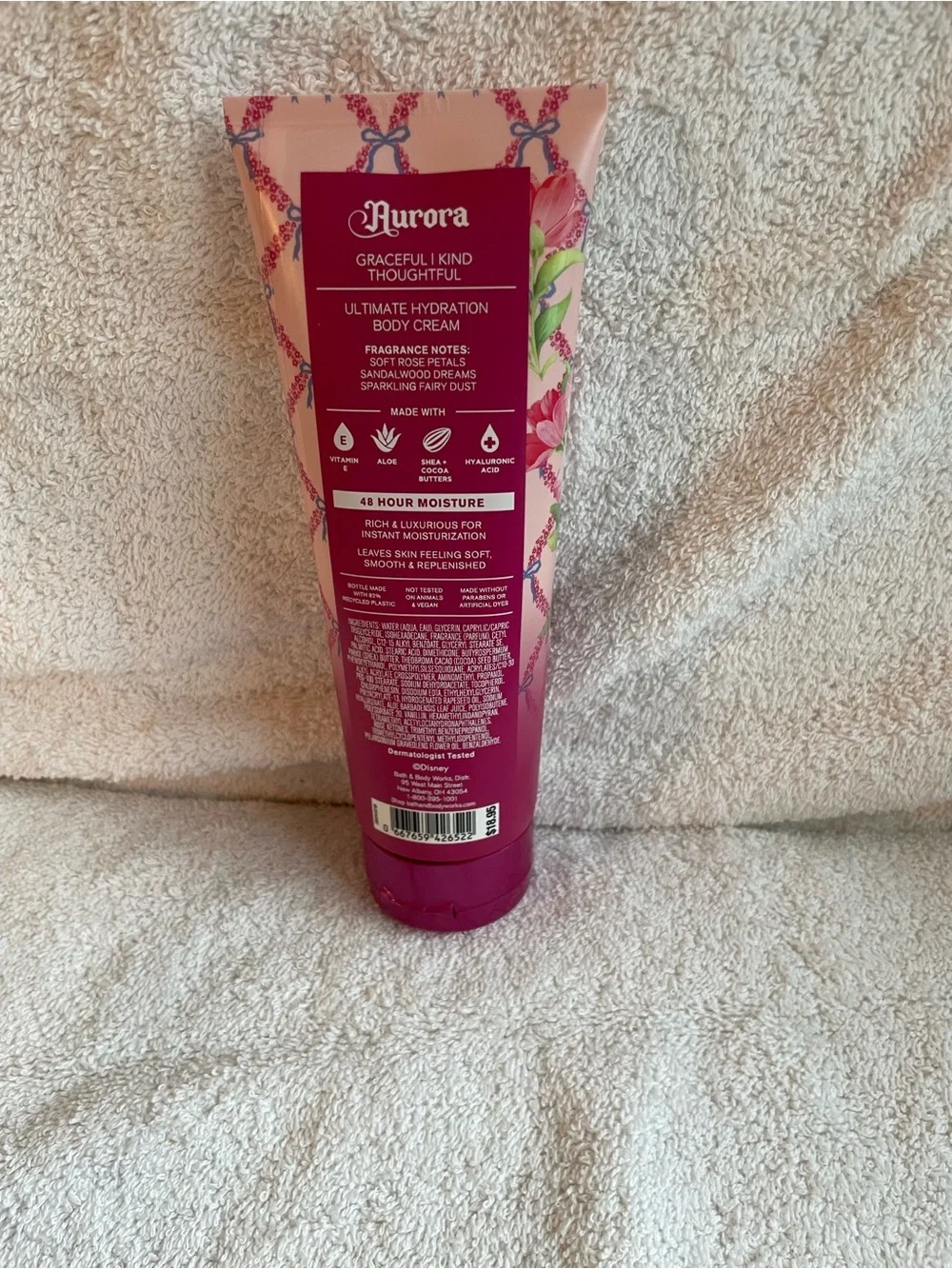 Bath & Body Works Disney Aurora Pink Floral Body Cream